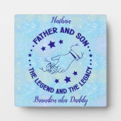 Vader en zoon De Legende en Legacy gepersonaliseer Fotoplaat (Voorkant)