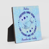 Vader en zoon De Legende en Legacy gepersonaliseer Fotoplaat (Voorkant)