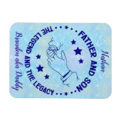 Vader en zoon De Legende en Legacy gepersonaliseer Magneet (Horizontaal)