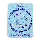 Vader en zoon De Legende en Legacy gepersonaliseer Magneet (Verticaal)