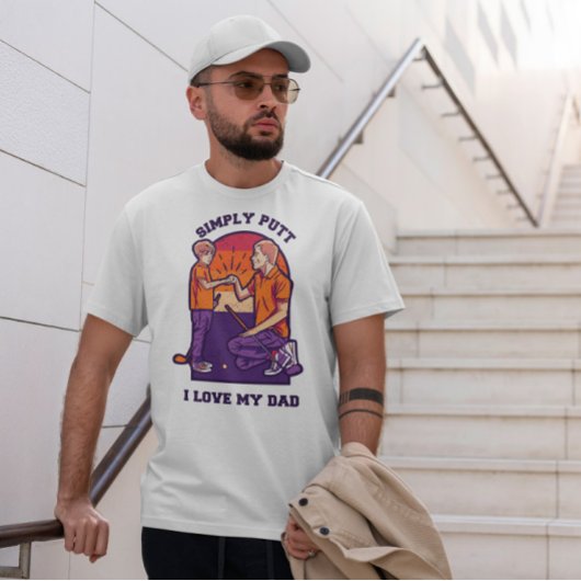 Vader en zoon die Golf spelen T-shirt