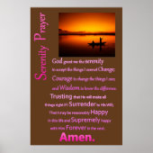 Vader en zoon die op de serenity gebed vissen poster (Voorkant)