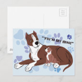 Vader en zoon Dogs Briefkaart (Voorkant / Achterkant)