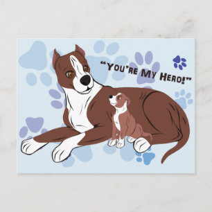 Vader en zoon Dogs Briefkaart