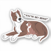 Vader en zoon Dogs Sticker (Voorkant)