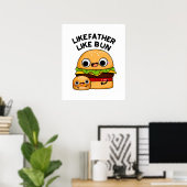 Vader en Zoon Evenbeeld Grappig Voedsel Grap  Poster (Thuiskantoor)