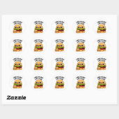 Vader en Zoon Evenbeeld Grappig Voedsel Grap Ronde Sticker (Vel)