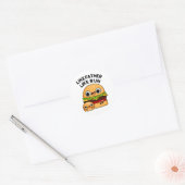 Vader en Zoon Evenbeeld Grappig Voedsel Grap Ronde Sticker (Envelop)