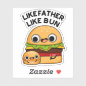 Vader en Zoon Evenbeeld Grappig Voedsel Grap Sticker (Vel)
