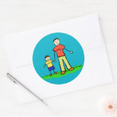 Vader en Zoon Familiekarakters Aangepaste stickers (Envelop)