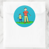 Vader en Zoon Familiekarakters Aangepaste stickers (Tas)