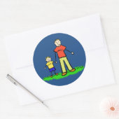 Vader en Zoon Familiekarakters Aangepaste stickers (Envelop)