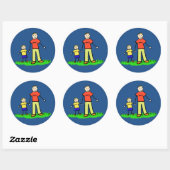 Vader en Zoon Familiekarakters Aangepaste stickers (Vel)