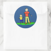 Vader en Zoon Familiekarakters Aangepaste stickers (Tas)