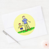 Vader en Zoon Familiekarakters Aangepaste stickers (Envelop)