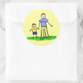 Vader en Zoon Familiekarakters Aangepaste stickers (Tas)