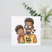 Vader en Zoon Feestdagenkaart (Staand voorkant)