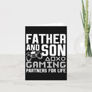 Vader en zoon gamen partners voor het leven Funny Kaart
