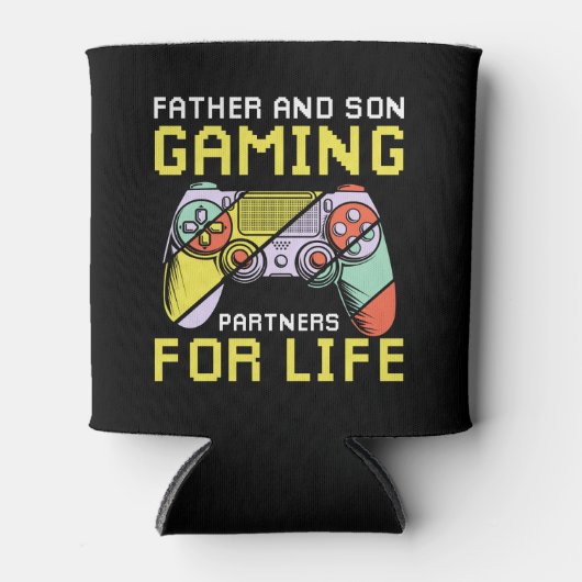 Vader en zoon Gaming - Gamer Bonding Design Blikjeskoeler (Voorkant)