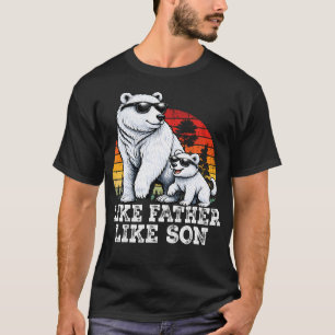 Vader en Zoon Gelijke Beer Familie Grappig T-shirt