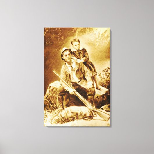 vader en zoon, gevlekt Canvas Afdruk (Voorkant)