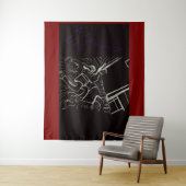 Vader en zoon grote wandtapijt wandkleed (In situ)