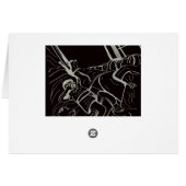 Vader en zoon halfglans wenskaart (Achterkant Horizontaal)
