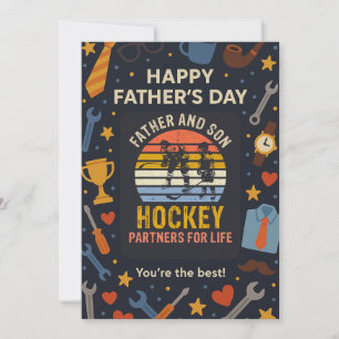 vader en zoon hockeypartners voor het leven kaart
