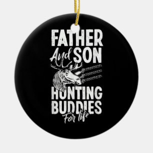Vader en zoon jachtboeddies voor het leven keramisch ornament