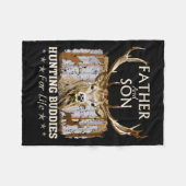 Vader en zoon jagen vrienden voor het leven Hunter Fleece Deken (Voorkant (Horizontaal))