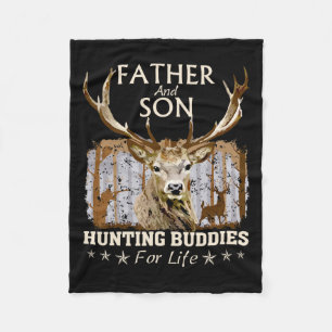 Vader en zoon jagen vrienden voor het leven Hunter Fleece Deken