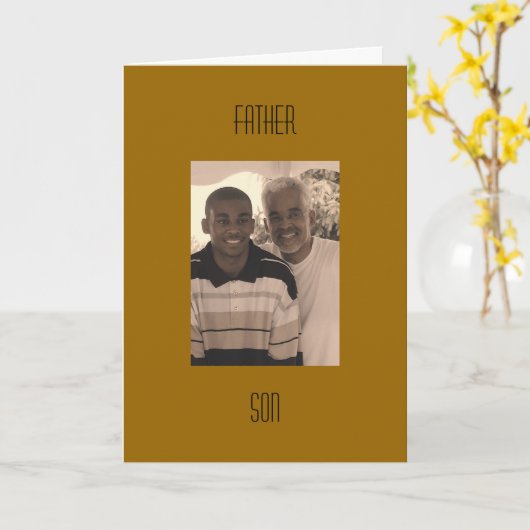 Vader en Zoon Kaart (Gele Bloem)