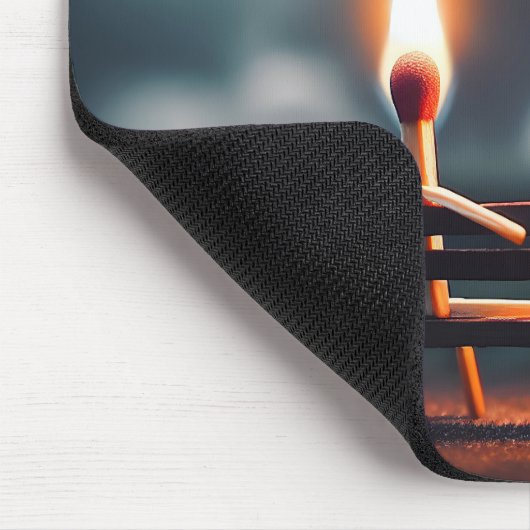 Vader en Zoon Matchsticks Op Een Bench Muismat (Hoek)