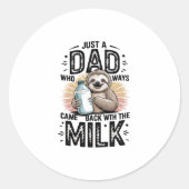 Vader en zoon met melkluiaard Grafisch Ontwerp-01 Ronde Sticker (Voorkant)