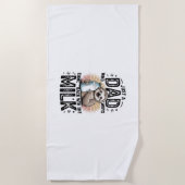 Vader en zoon met melkluiaard Grafisch Ontwerp-01 Strandlaken (Voorkant)