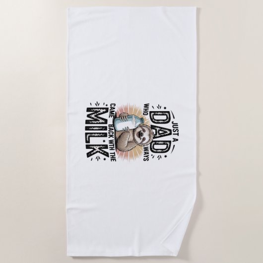 Vader en zoon met melkluiaard Grafisch Ontwerp-01 Strandlaken (Voorkant)