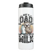 Vader en zoon met melkluiaard Grafisch Ontwerp-01 Thermosbeker (Voorkant)