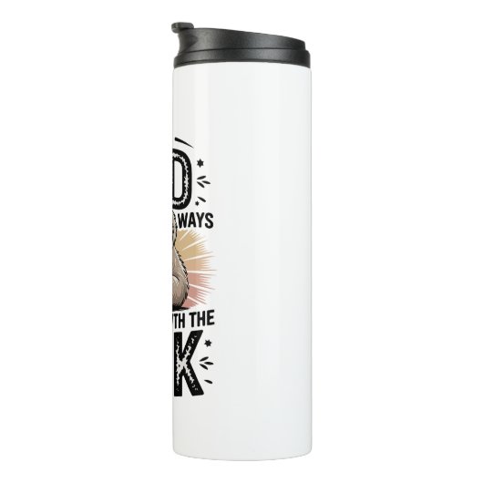 Vader en zoon met melkluiaard Grafisch Ontwerp-01 Thermosbeker (Geroteerd rechts)