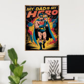 Vader en Zoon Mijn Vader is mijn Held Poster (Thuiskantoor)