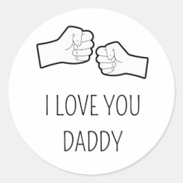 Vader en zoon moment - Ik hou van je papa Graphic Ronde Sticker
