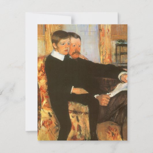  vader en zoon portret van Mary Cassatt (Voorkant)