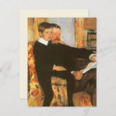  vader en zoon portret van Mary Cassatt (Voorkant / Achterkant)