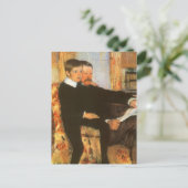 vader en zoon portret van Mary Cassatt Briefkaart (Staand voorkant)