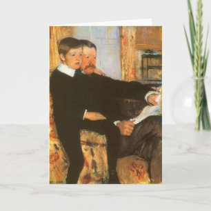 vader en zoon portret van Mary Cassatt Kaart