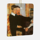 vader en zoon portret van Mary Cassatt Keramisch Ornament (Rechts)