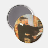  vader en zoon portret van Mary Cassatt Magneet (Voorkant / Achterkant)