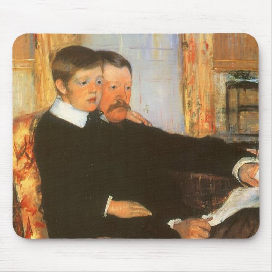  vader en zoon portret van Mary Cassatt Muismat (Voorkant)