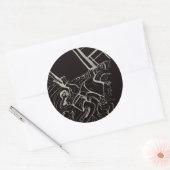 Vader en zoon ronde sticker (Envelop)