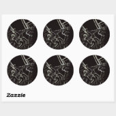 Vader en zoon ronde sticker (Vel)