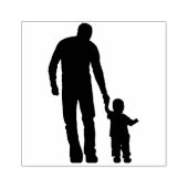 Vader en zoon rubberstempel (Afrduk)
